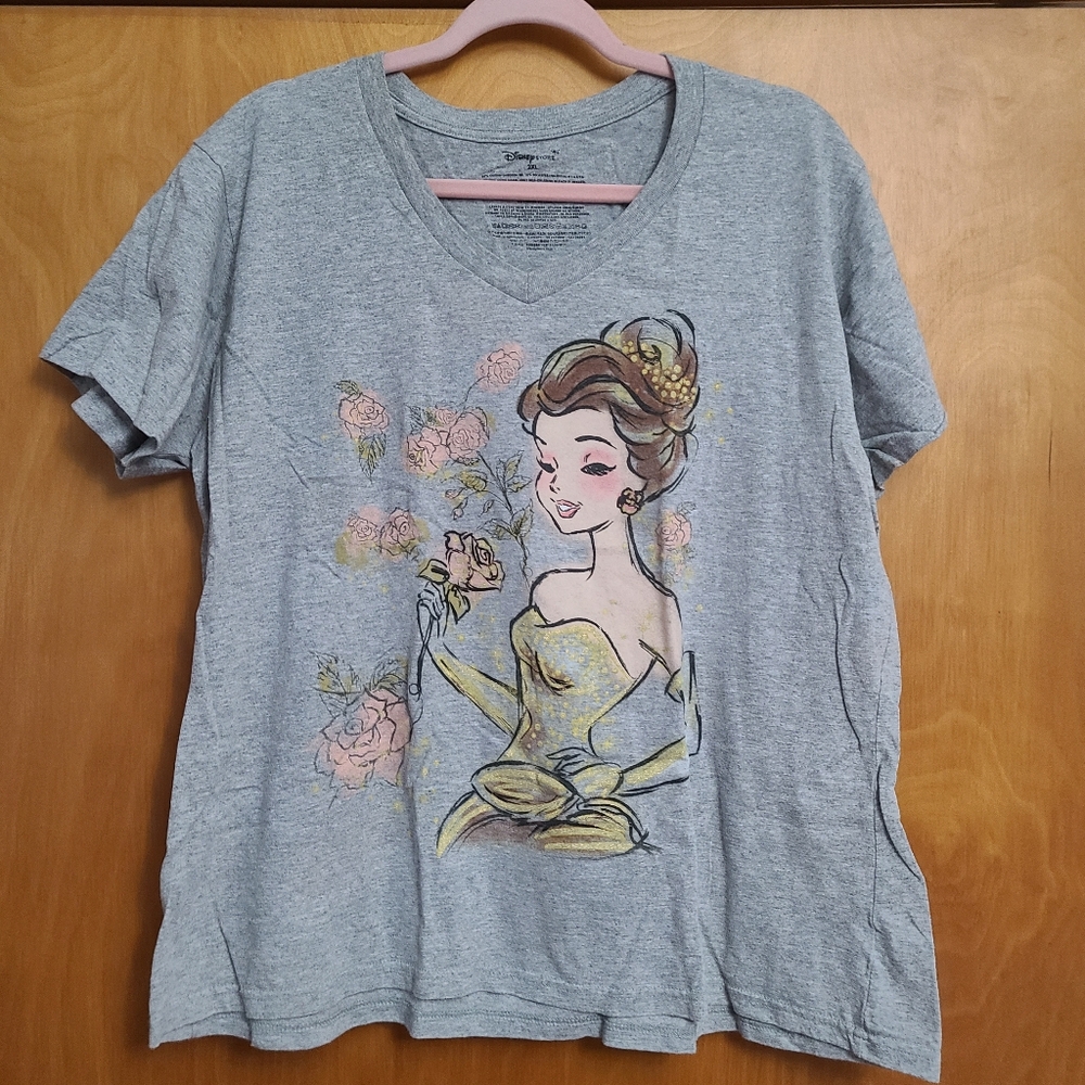 NWOT Disney Women's Gray Belle Graphic Tee
